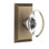 Studio Plate with Oval Clear Crystal Door Knob