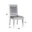 Ensemble de 2 chaises d'appoint en tissu et finition platine Maverick