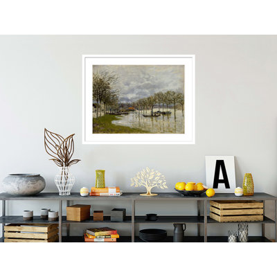 «The Flood on the Road to Saint-Germain» par Alfred Sisley, impression giclée sur cadre
