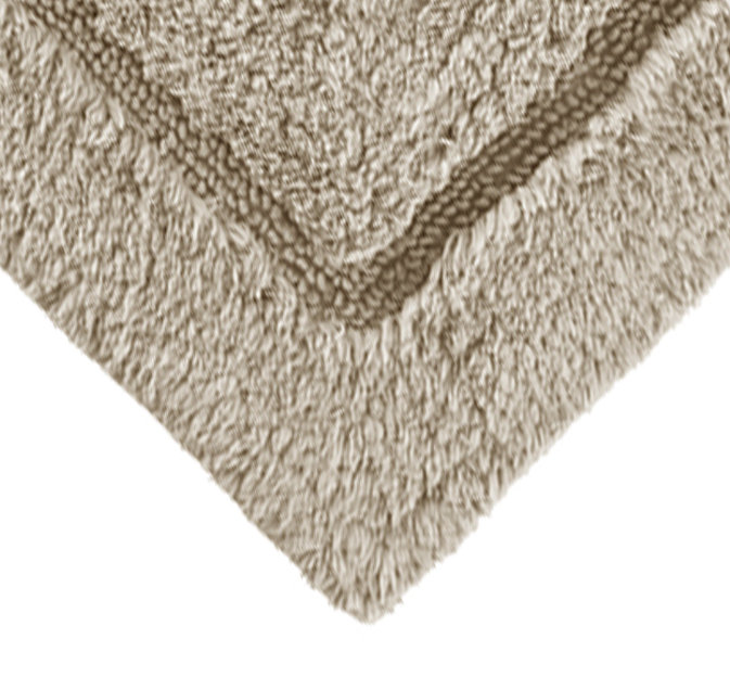 Apolonia Cotton Non-Slip Bath Rug, 20" H x 32" W, Linen