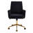 Black Mid-Back Liftable Office Chair, Striped Fabric, Ergonomically Designed, Excellent Choice For Working Studying Or Relaxing, Mid-Back Design Provides Better Sitting Experience-1944823793