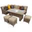 Angustain 9 - Person Wicker Patio Dining Set with Rectangular Table , Cushions Included