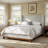 Magar Upholstered Wingback Solid Wood Bed Frame-1918536492