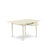 3 Piece Kitchen Table Set Contains a Rectangle Dining Room Table with Dropleaf and 2 Dark Shitake Linen Fabric Parsons Chairs, Linen White-1320056333