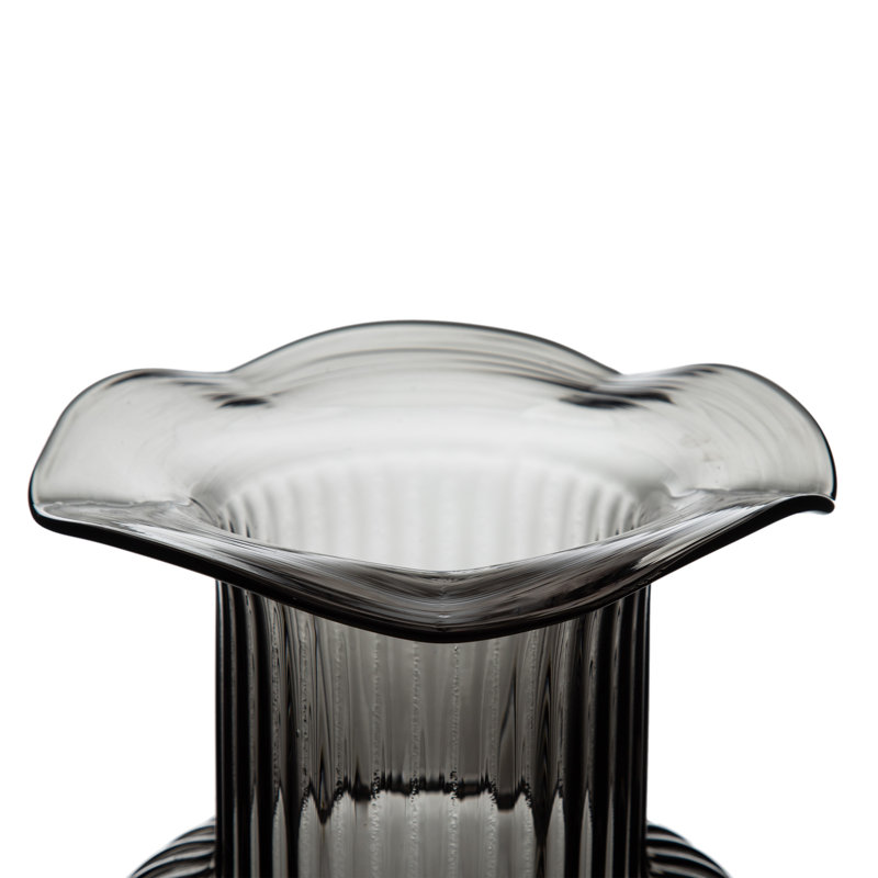 Alomar Glass Table Vase, Green, 25cm H x 16.5cm W x 16.5cm D