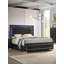 Ensemble de chambre à coucher de style contemporain avec grand lit 3 pièces et tables de chevet 2X