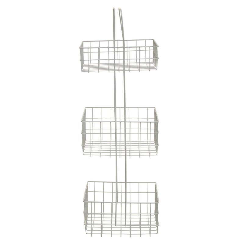 Amalea Freestanding Stainless Steel Shower Caddy, White