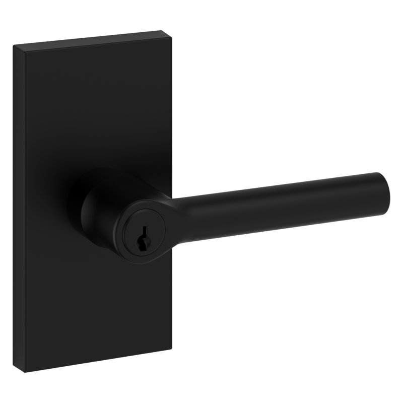 Satin Black Entry Door Lever