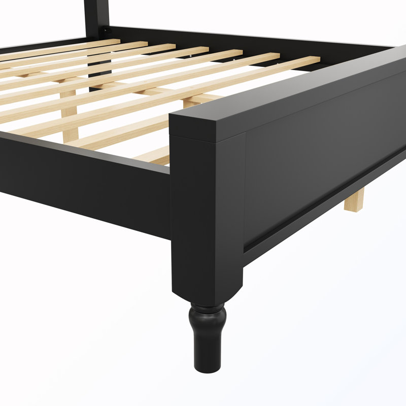 Très grand lit en bois avec tête de lit tapissier, Très grand lit, Beige/noir