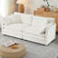 Canapé-lit moderne en chenille pour 2 places avec 4 coussins, siège profond et options de combinaison flexibles-331427776