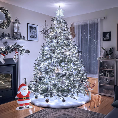 Guirlande lumineuse de 200 DEL (20 m), fil blanc froid transparent, utilisable à l'intérieur et à l'extérieur, idéale pour décorer une chambre, une maison, un arbre, une terrasse ou un patio au printemps.