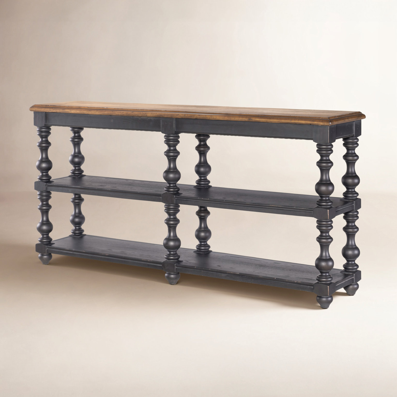 Country Living 72" Console Table, Black