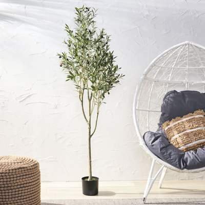 180Cm Artificial Olive Tree - Enhance Your Home With . Realistic Appearance, Dark Purple Olives. For Easy Display. 72.35 H X 26.33 W D Interior - Leaves, . D. To Arrange