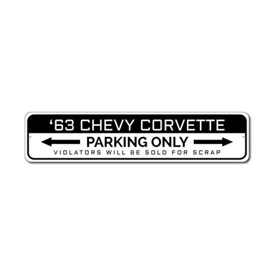 Corvette Parking Only Aluminum Sign