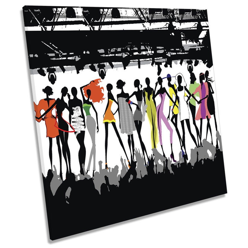 Fashion Catwalk Models Picture - Wrapped Canvas Art Prints, 16cm H x 16cm W x 2cm D