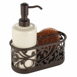 Frifoho Marbled Pattern Resin Dish Soap Dispenser With Sponge