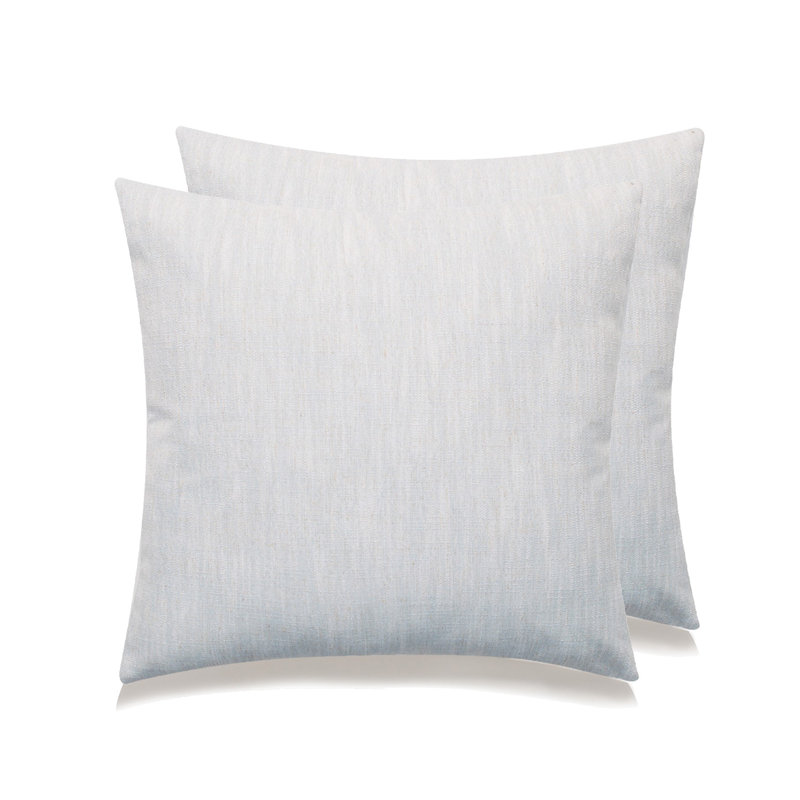 SEATTLE SOLID Square Pillow Cover, Light Sea Blue