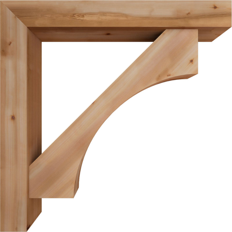 Westlake Block Bracket w/ Offset Brace, 48 x 48, 7 1/2"W Western Red Cedar (Smooth)