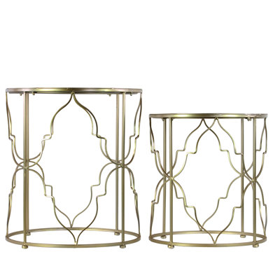 Haddington Mirrored Glass Top Nesting Tables