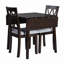 Ensemble de table de salle à manger pliable pour petit espace, ensemble de salle à manger extensible 5 pièces de style maison de campagne, ensemble de petite table de cuisine avec table de salle à manger à abattants et 4 chaises de salle à manger rembourrées, espresso