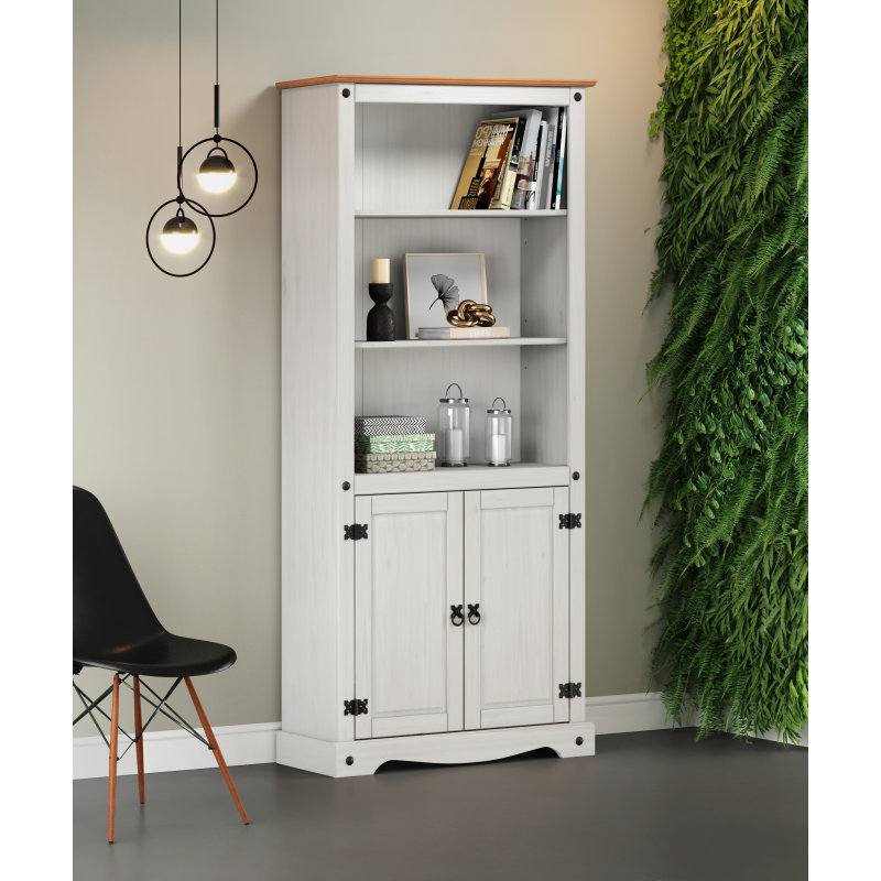 Tullos 180cm H x 82cm W Solid Wood Bookcase