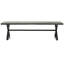Outdoor Aluminum Bench With Steel Frame, Grey And Black - Modern Industrial Aesthetic, , Rust-, Easy To Clean, 61.74" W X 15.10" D 18.43" H, Assembly Required Grey/Black Design, , Rust-, 63" 15.1"-121070456
