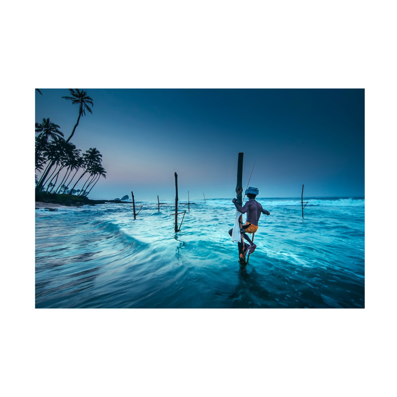 Dmitriy Yevtushyk Fishing At Sunrise Canvas Art, H 12 po x l 19 po