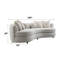 Canapé Iniko avec 6 coussins, Boucle LV02542