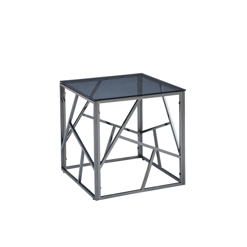 Azor Glass Top Frame End Table