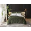 Ensemble de couette en velours de luxe 9 pièces - Vert olive foncé, format Queen-134840851
