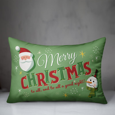  Merry Christmas Lumbar Pillow Cover