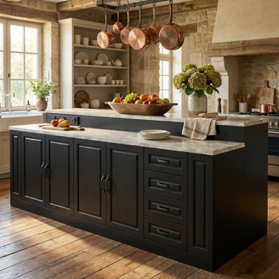 Dejohn Kitchen Island with Solid + Manufactured Wood Top