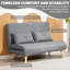 Modern Futon Sofa Bed - Click Clack Convertible 2 Seater-1210646235