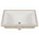 DeerValley 24" x 16" White Ceramic Rectangular Undermount Bathroom Sink with Flat Overflow