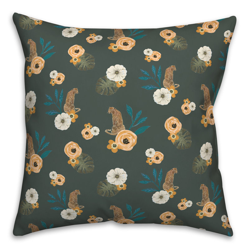 Coussin Floral, Vert