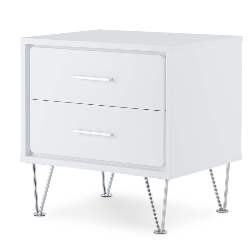 White Finish Accent Table, White