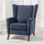 Fauteuil à oreilles capitonné en chenille de 41 po de largeur Astaria-1605115965