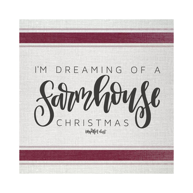 Farmhouse Christmas by Imperfect Dust - Wrapped Canvas Print, 66.04 cm H x 66.04 cm W x 3.175 cm D