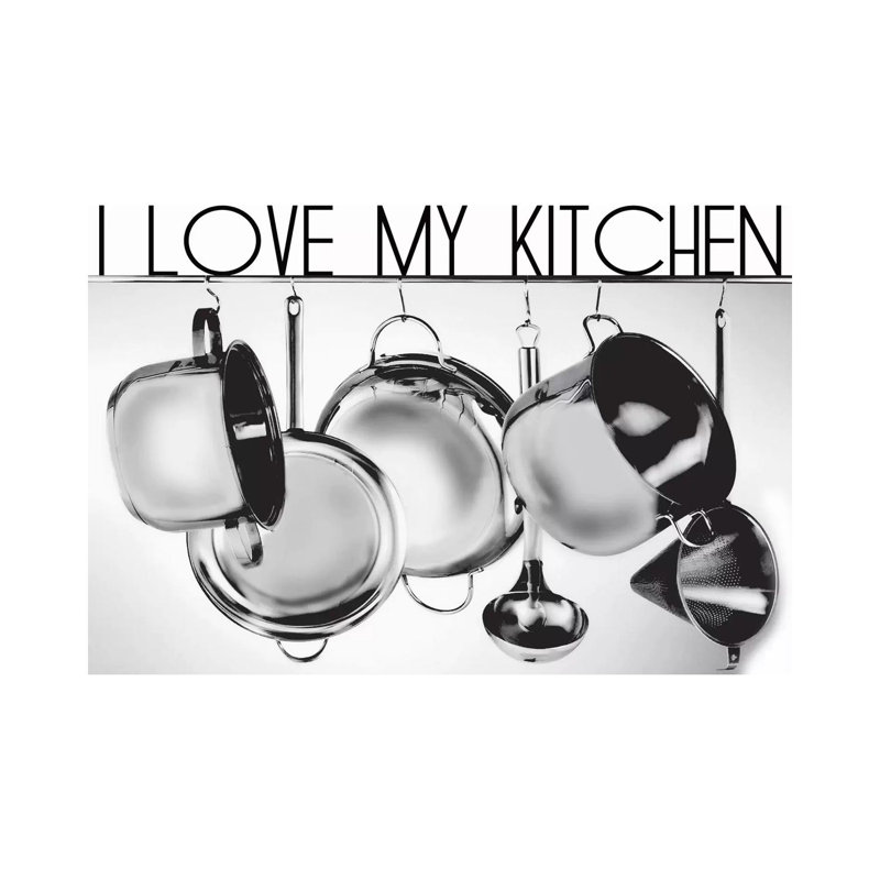 I Love My Kitchen by Luz Graphics - Wrapped Canvas Print, 152.5 cm H x 101.5 cm W