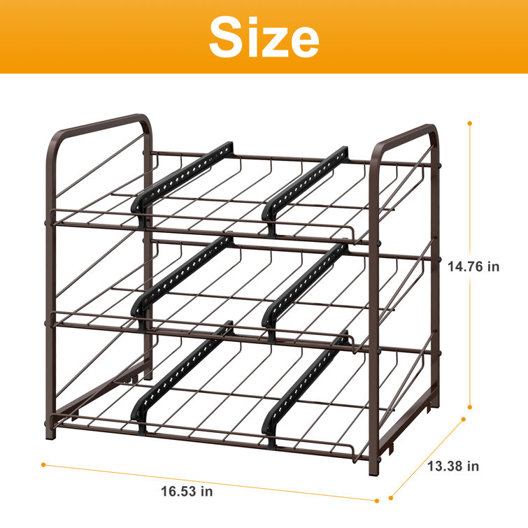 Stackable Can Organizer - Can Organizer Rack - Pantry Can Organizer - 3  Tier Soda Organizer with 36 Cans Capacity Chrome Finish - Homeitusa