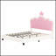 Lit princesse rembourré avec tête de lit couronne, lit plateforme élégant pour un sommeil luxueux et confortable-920154718-920154719
