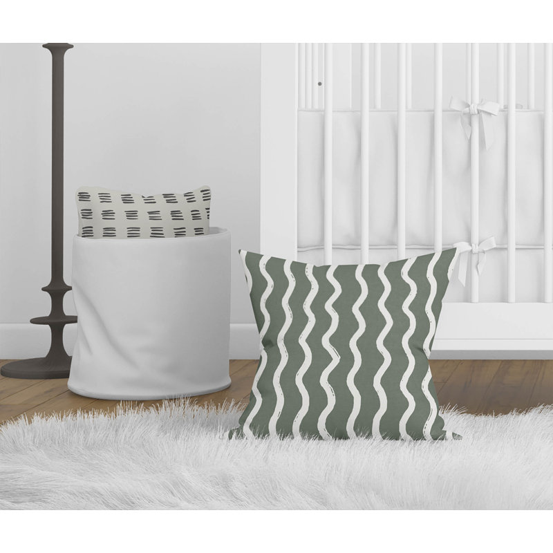 Coussin Wiggle Row, Chimichurri / vert, H 20 po x l 20 po