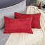  Housse de coussin décoratif en velours côtelé avec motif à rayures - ensemble de 2 - Carré-6537966-6537971
