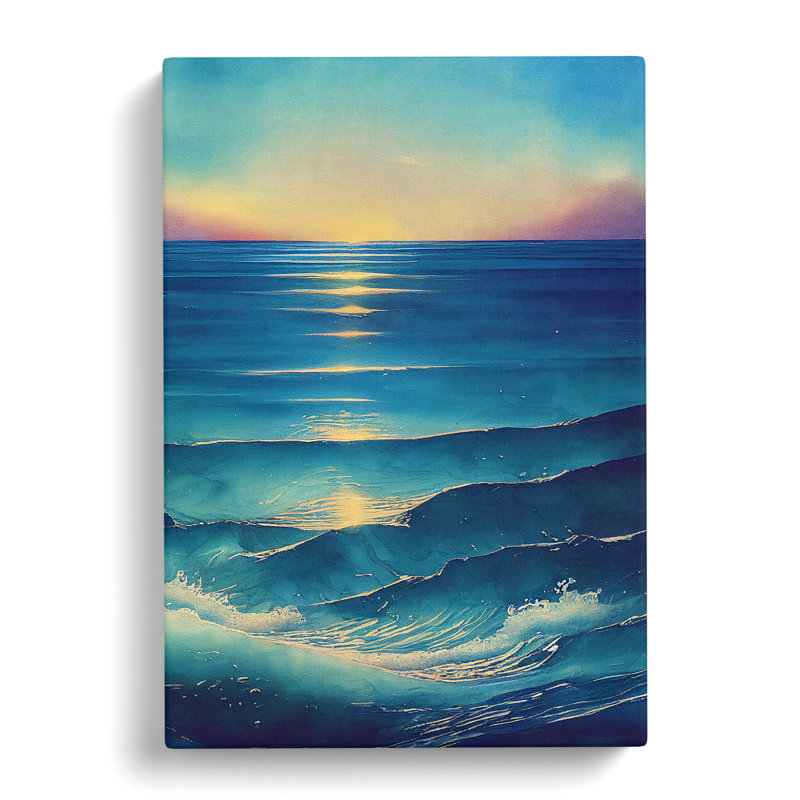 Watercolour Seascape Vol.2 - Wrapped Canvas, 50cm H x 35cm W x 3cm D