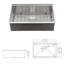 Évier de cuisine encastrable en acier inoxydable de calibre 16 de 30 po x 19 po x 10 po avec poste de travail, conception en forme de X à drainage facile, coins R10 pour plus d'espace, revêtement de condensation et coussin de réduction du bruit, livré-131220528