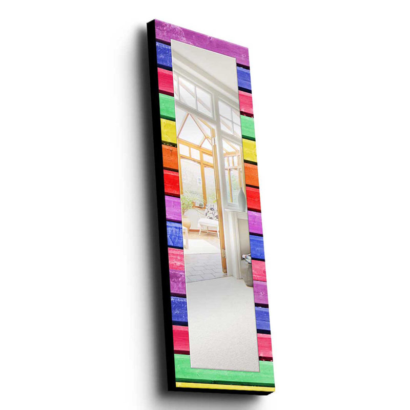Élégant miroir décoratif avec cadre 100% bois de pin, 15,7 po x 47,2 po | Miroir en verre véritable (épaisseur: 0,2 pouce) | Peinture sur tissu élégante | Idéal pour le salon, la chambre à coucher et le vestibule