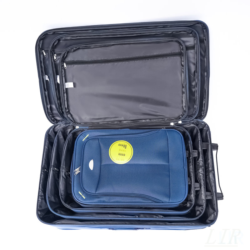 Ensemble de valises extensibles 4 pièces avec tissu Dobby et mousse EVA, parfait pour les voyages d'affaires et les voyages d'une nuit.