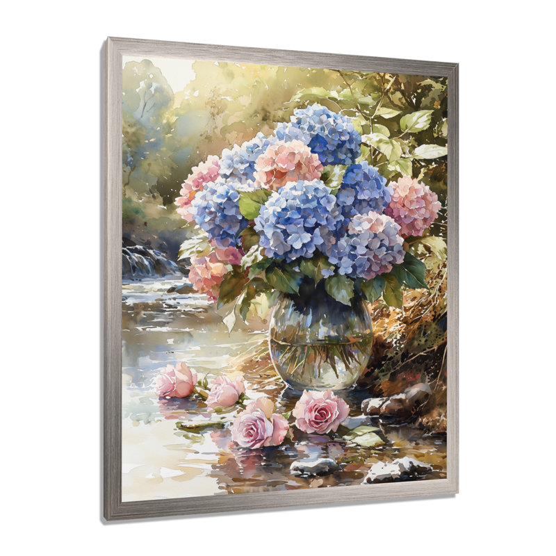 Chapman - Floral Canvas Art Print, Reproduction encadrée d'une seule photo, Argent argent, H 44 po x l 34 po