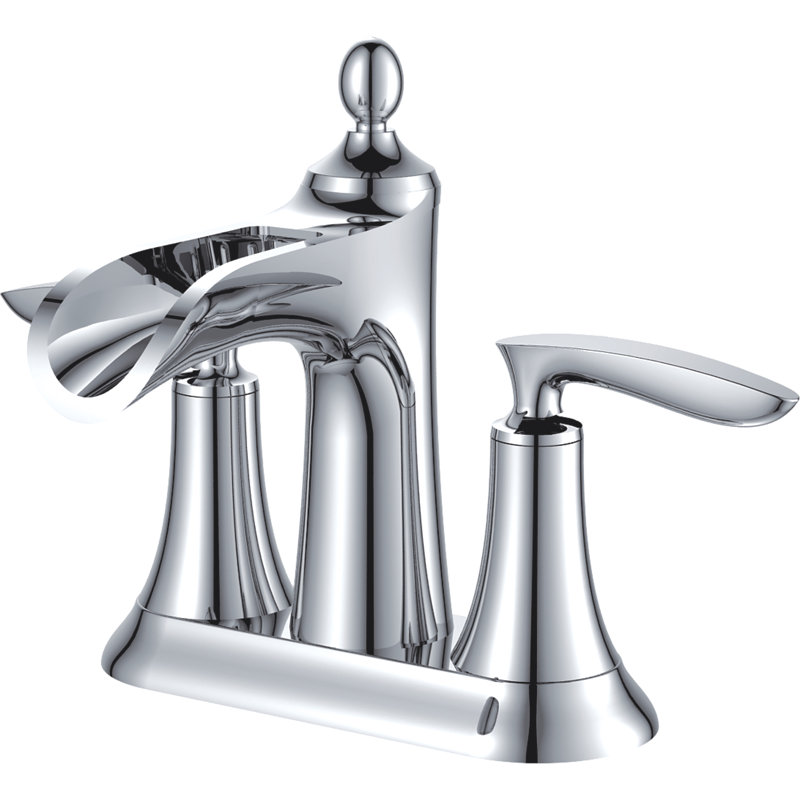 Aegean 2-handle Bathroom Faucet with Drain Assembly, Polished Chrome