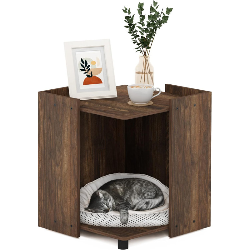 Multipurpose End Table With Storage, Columbia, Brown